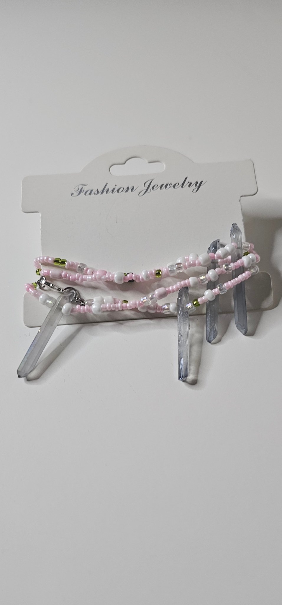 Green Pink Tanzanite Waist beadWaist bead w/ clasp