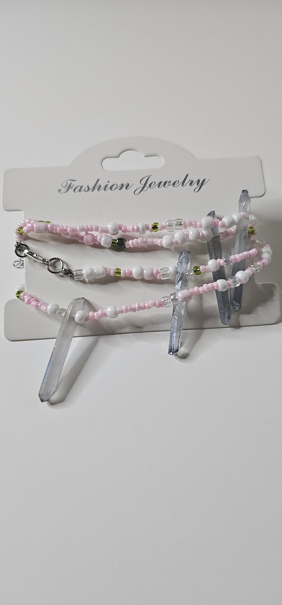 Green Pink Tanzanite Waist beadWaist bead w/ clasp
