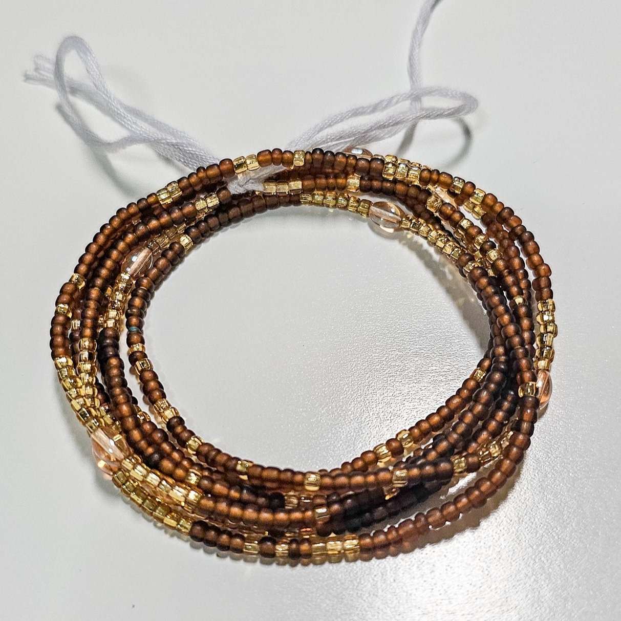 Tie on Waist bead Rich Brown Glow