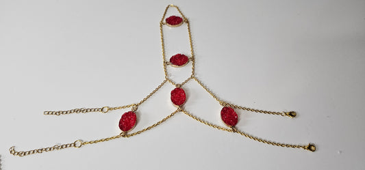 Red Ruby Hand Chain