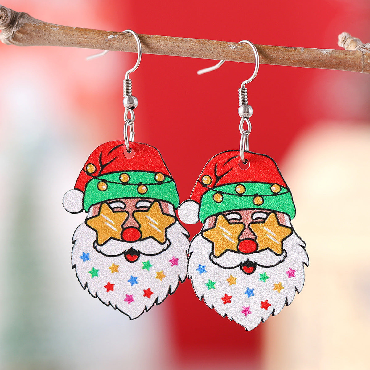 Funny Santa Claus Earrings Christmas Pendant Earrings Gift