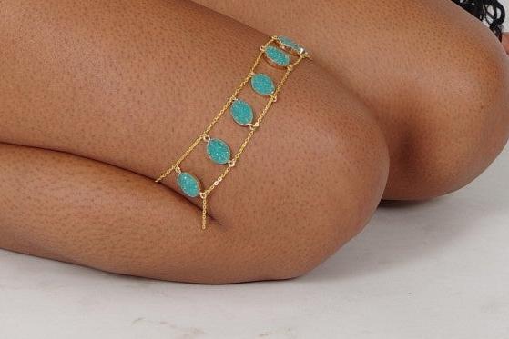 Turquoise Thigh Necklace Chain