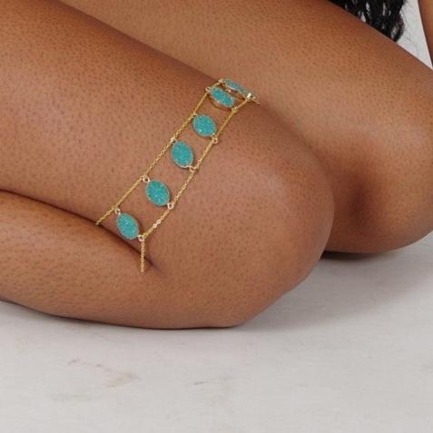 Turquoise Thigh Necklace Chain