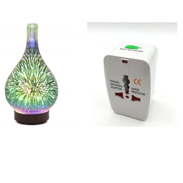 3D Glass Aroma Diffuser Colorful Lamp Humidifier Night LightWellness Product