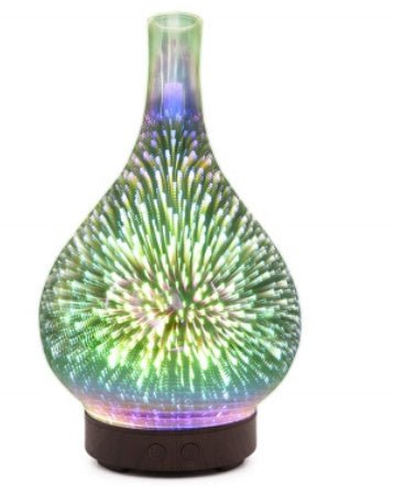 3D Glass Aroma Diffuser Colorful Lamp Humidifier Night LightWellness Product