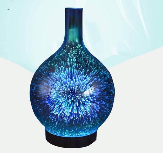 3D Glass Aroma Diffuser Colorful Lamp Humidifier Night LightWellness Product