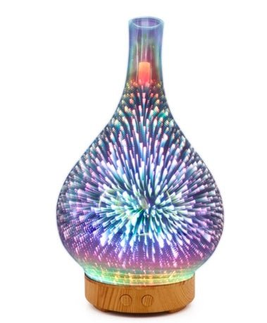 3D Glass Aroma Diffuser Colorful Lamp Humidifier Night LightWellness Product