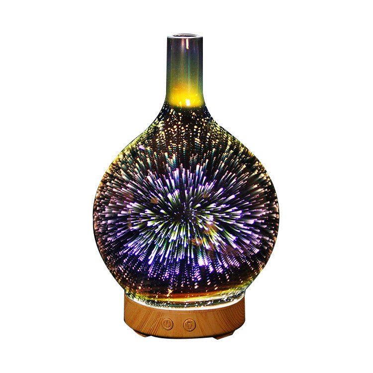 3D Glass Aroma Diffuser Colorful Lamp Humidifier Night LightWellness Product