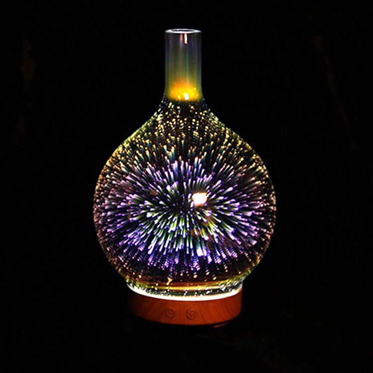 3D Glass Aroma Diffuser Colorful Lamp Humidifier Night LightWellness Product