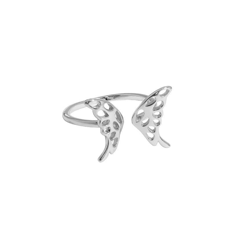 All - match Butterfly Glossy Texture S925 Sterling Silver RingRings