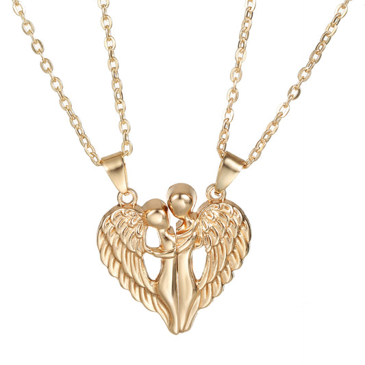 Angel Wings Hug Magnet Love NecklaceNecklace