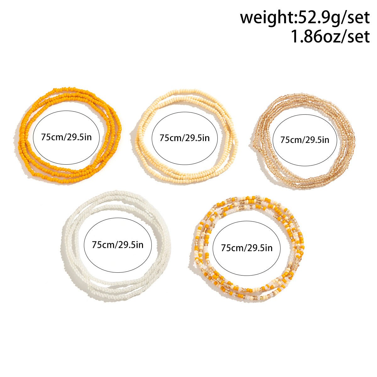 Beach Bead Navel Waist Chain Elastic BeadedWaist chain