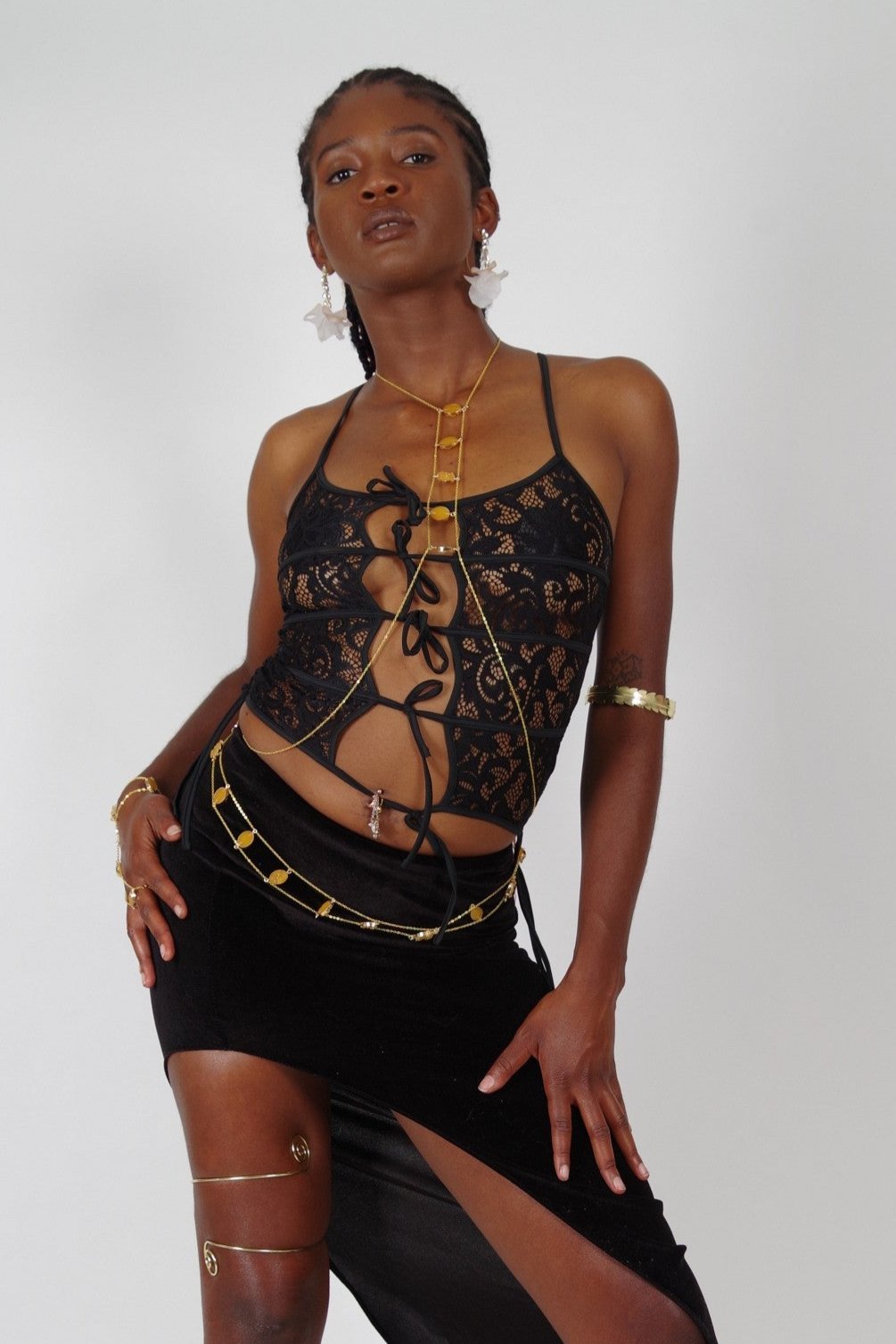 Citrine Gemstone Body ChainBody Chain