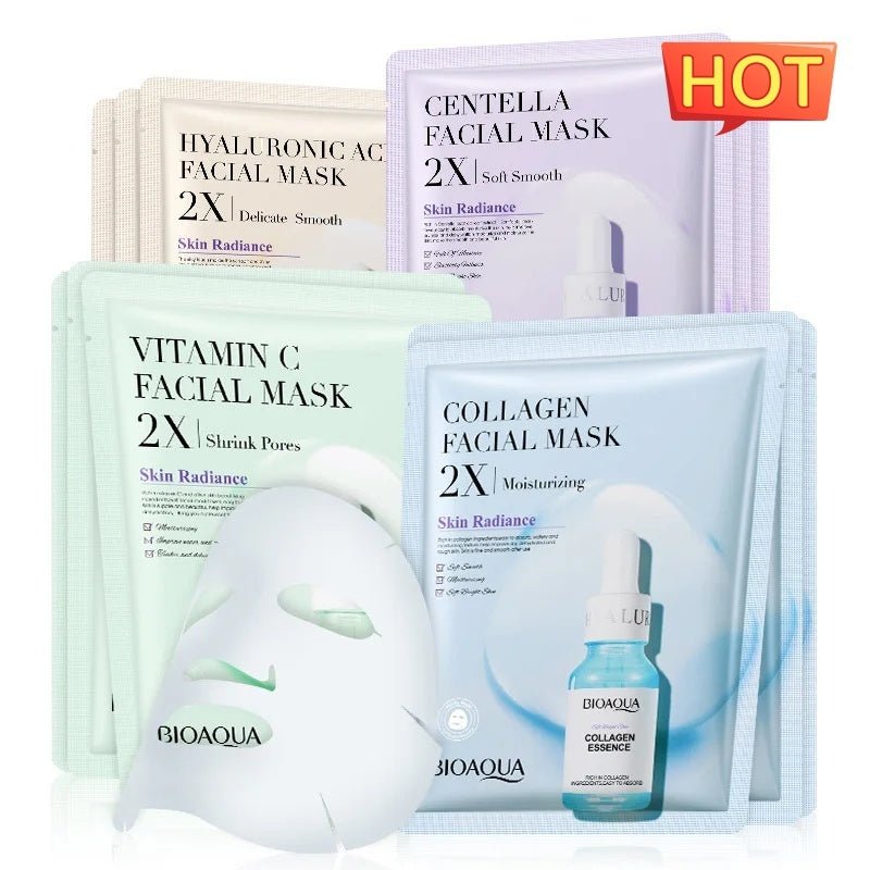 Collagen Face Mask Moisturizing Firming Face Sheet Mask Hyaluronic Acid Facial Masks Beauty Skin Care Gel Skin CareWellness Product