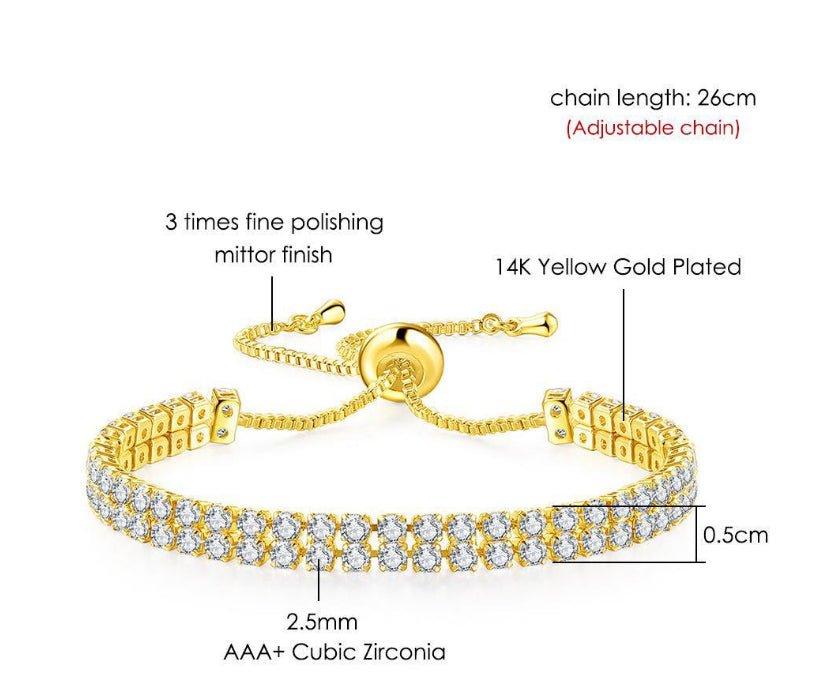 Fashion Double Row Zircon Bracelet For WomenBracelet