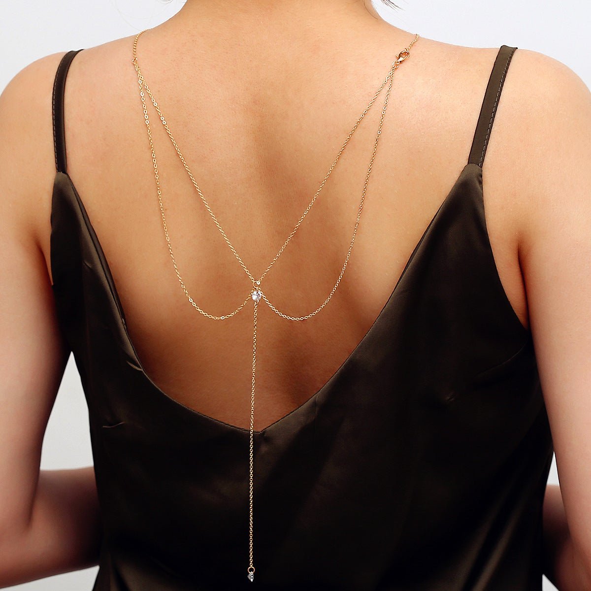 Fashion New Necklace Back Chain Simple Sexy Tassel Body Chain Street NecklaceBack Chain