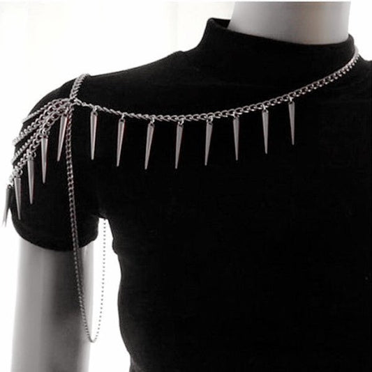 Fashion Woman Punk Rivet Metal BODY Chain JewelryArmband