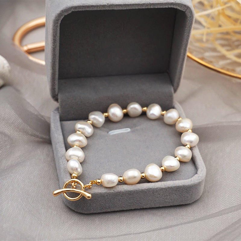 Freshwater Pearl Bracelet Female 14k Real GoldBracelet