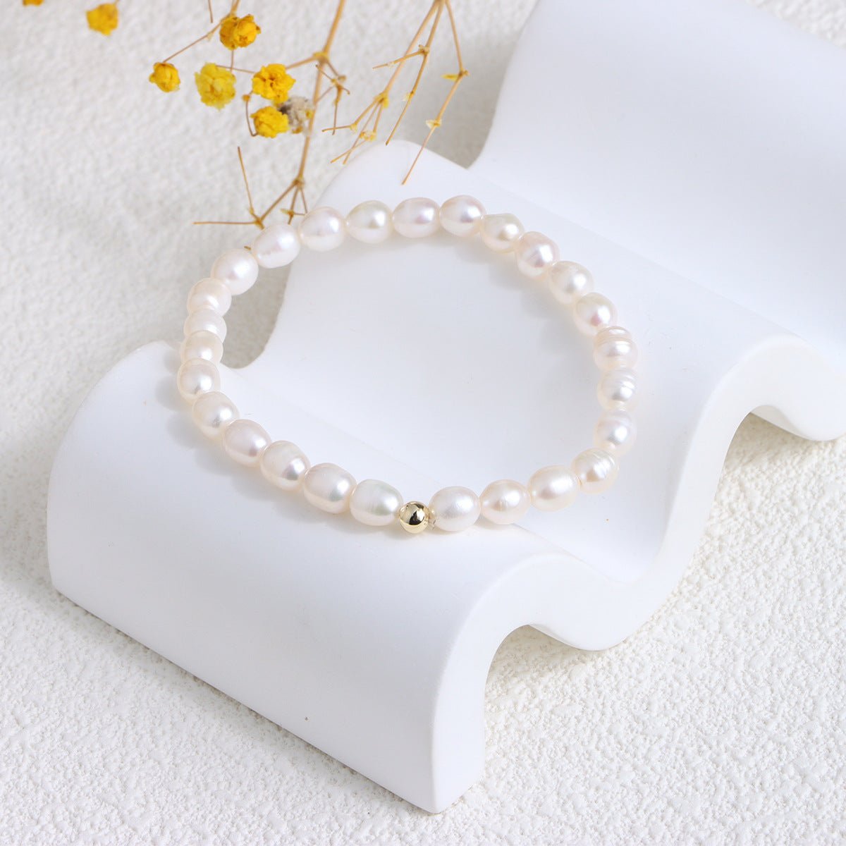 Freshwater Pearl Bracelet Female 14k Real GoldBracelet