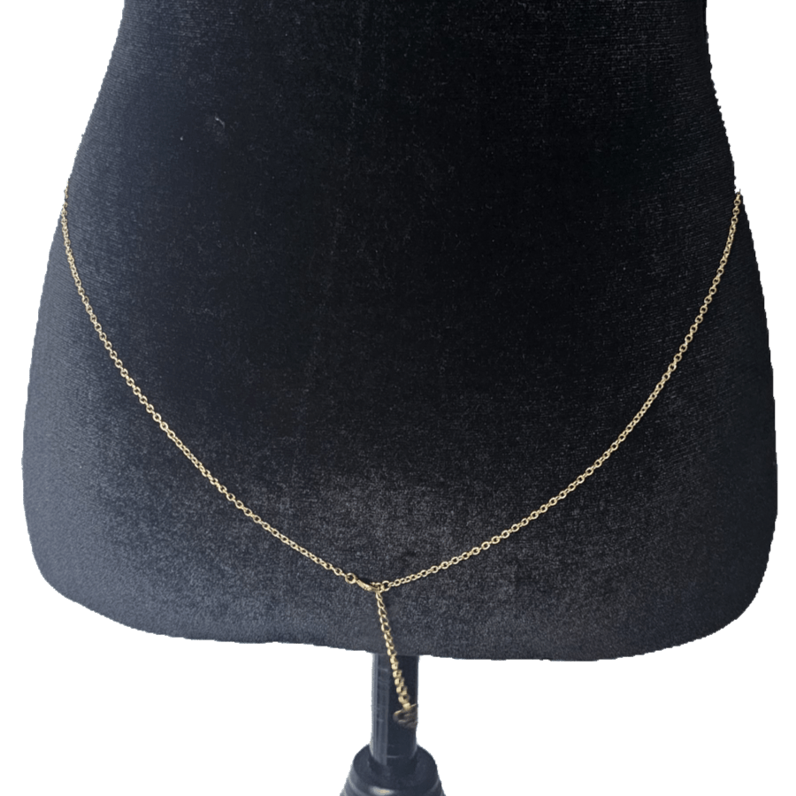 Gold Body Chain with Cowrie NecklaceBody Chain