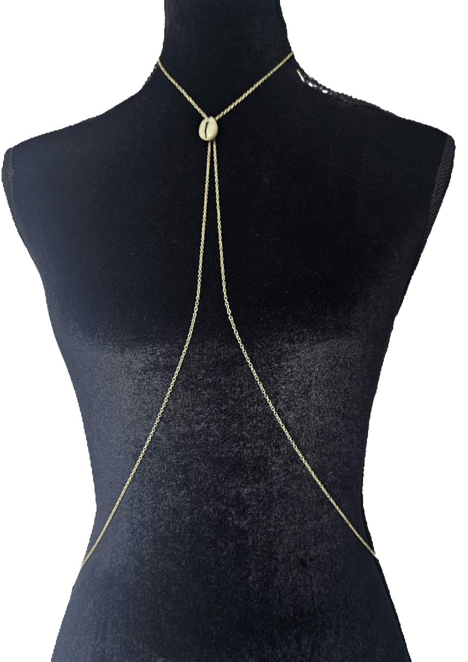 Gold Body Chain with Cowrie NecklaceBody Chain