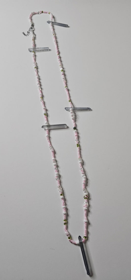 Green Pink Tanzanite Waist beadWaist bead w/ clasp