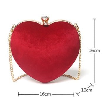 Heart - shaped hand holding chain bagDress