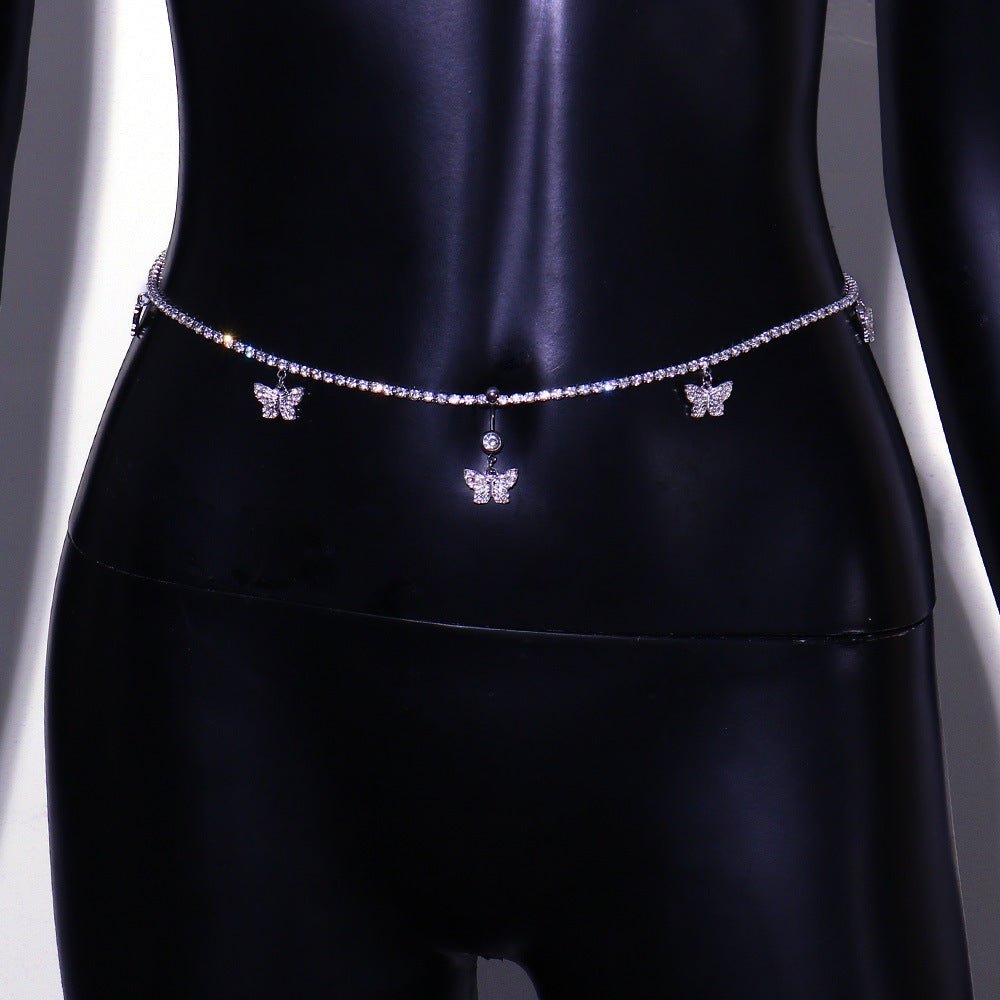 Human Piercing Devil's Eye Navel ChainBody Chain