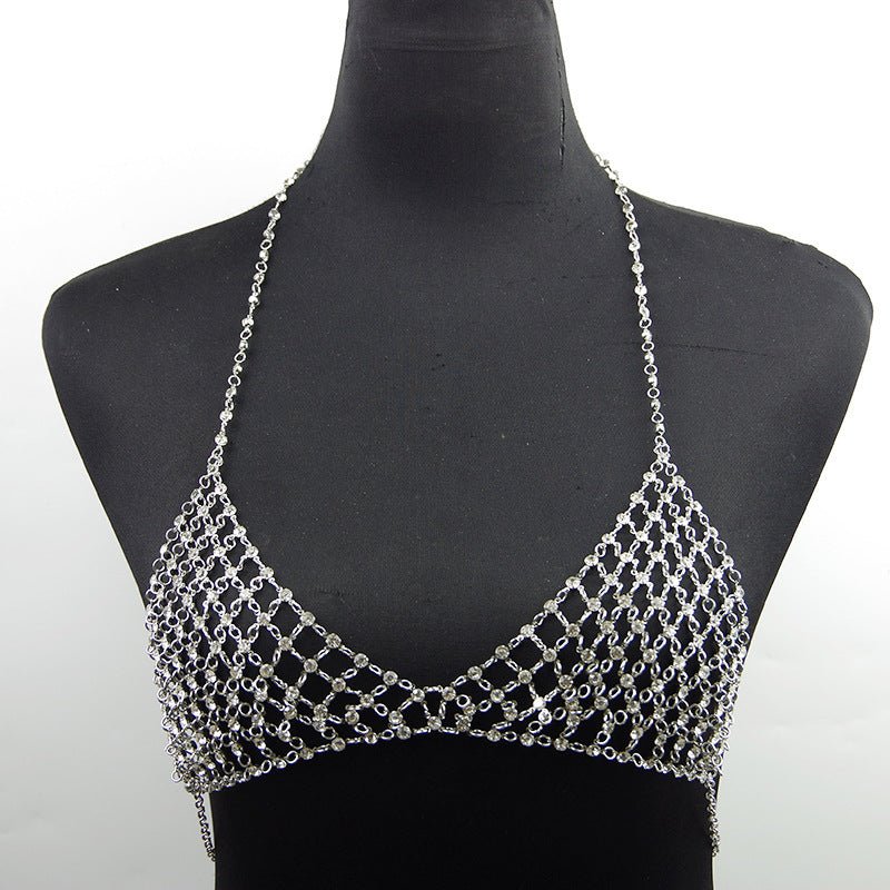 Leisure Nightclub Body Chains Artificial Diamond Chest NecklaceAnklets