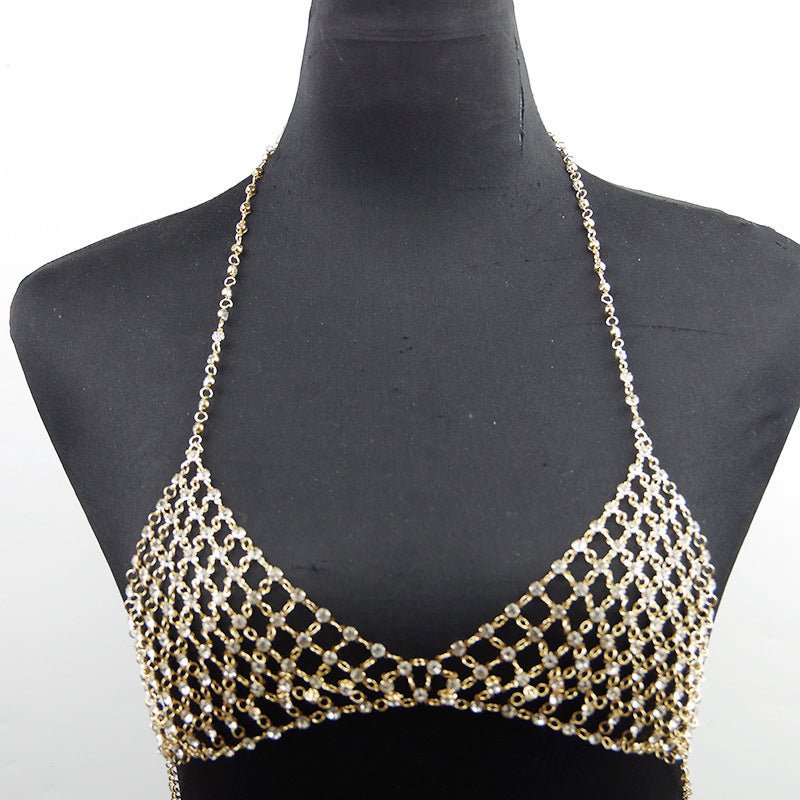 Leisure Nightclub Body Chains Artificial Diamond Chest NecklaceAnklets