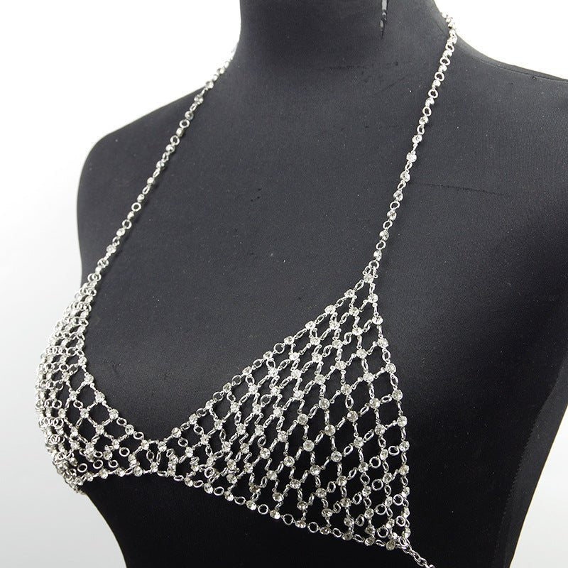 Leisure Nightclub Body Chains Artificial Diamond Chest NecklaceAnklets