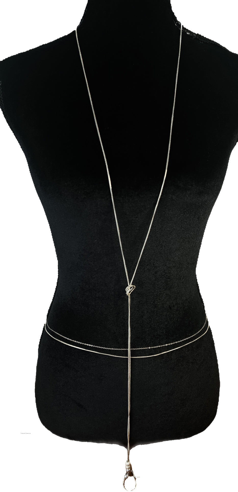 Minimalist Double - layer Body Chain Silver Snake waist chainwaist chain