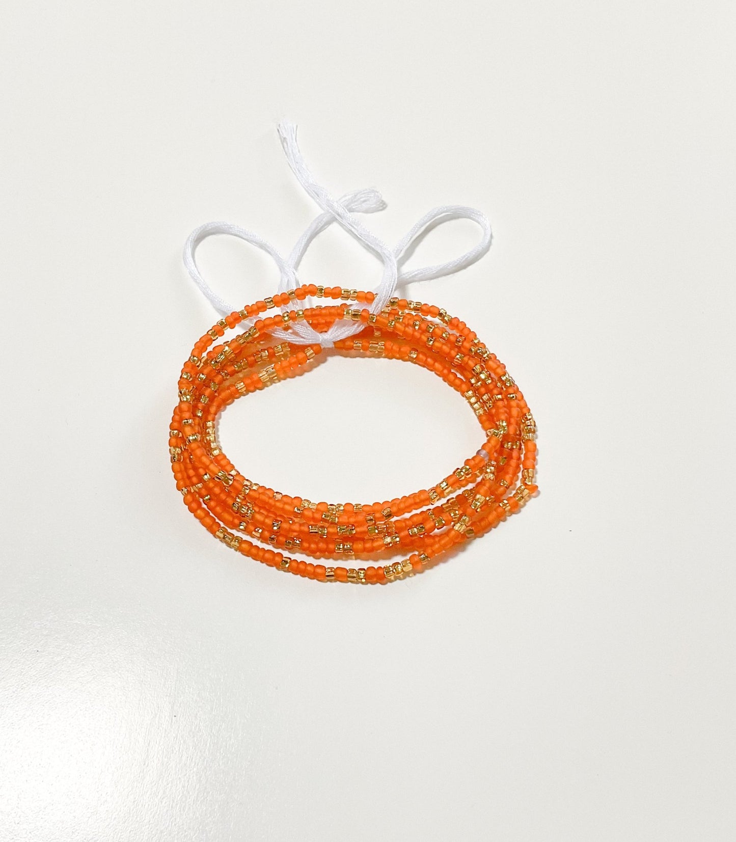 Orange and Gold waist beadTie on Waist bead