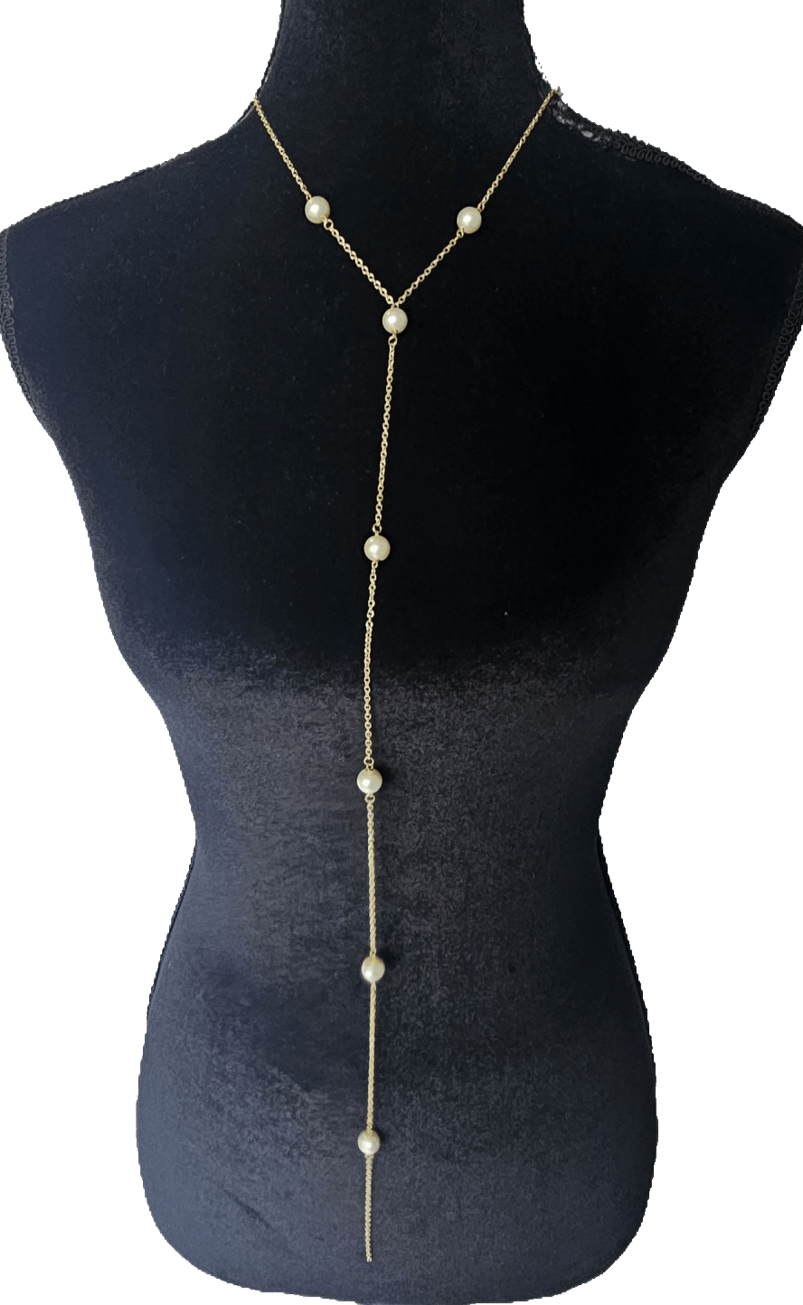 Pearl Link necklace w/ Chain DropNecklace