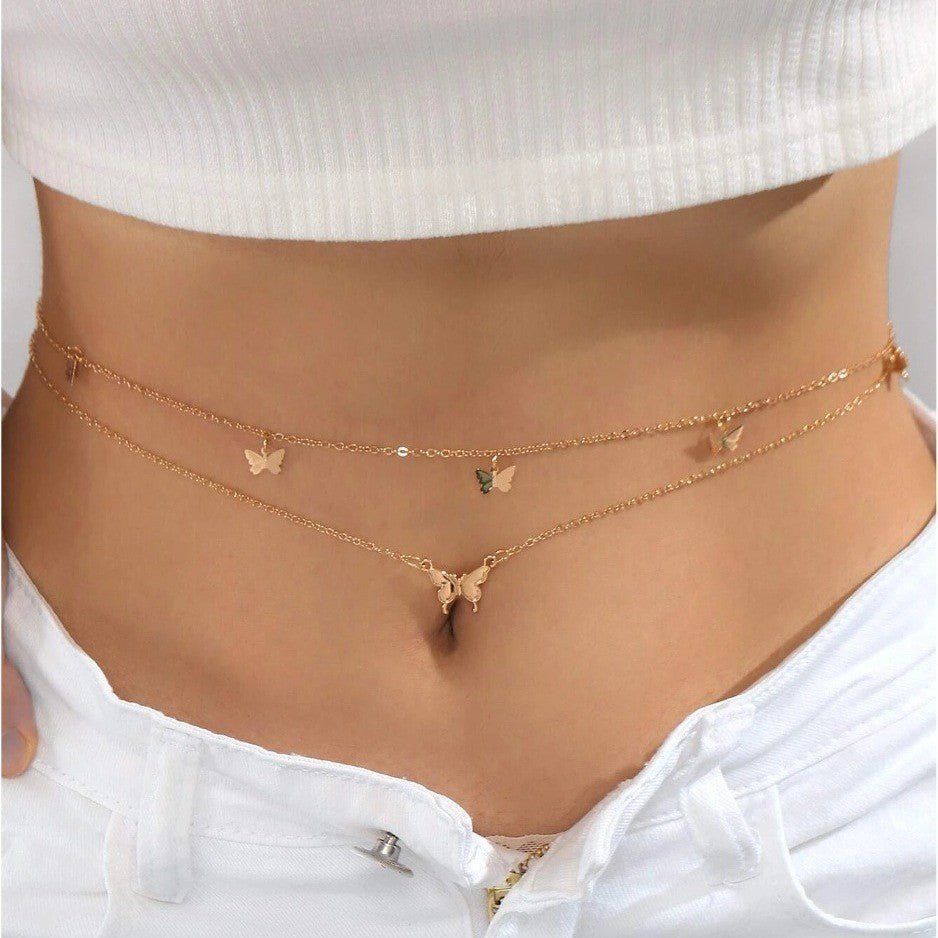 Popular Ornament Simple Transparent Rhinestone Waist Chainwaist chain