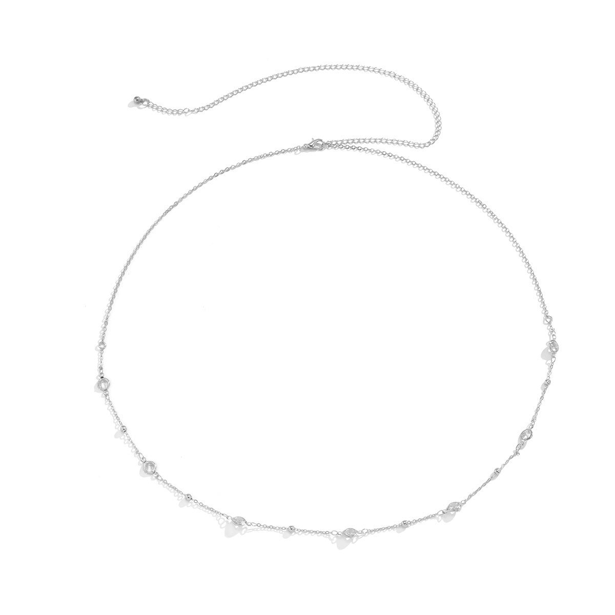 Popular Ornament Simple Transparent Rhinestone Waist Chainwaist chain