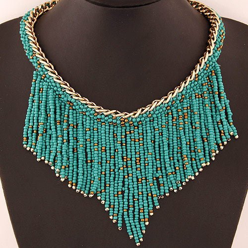 Rice beads tassel necklaceNecklace