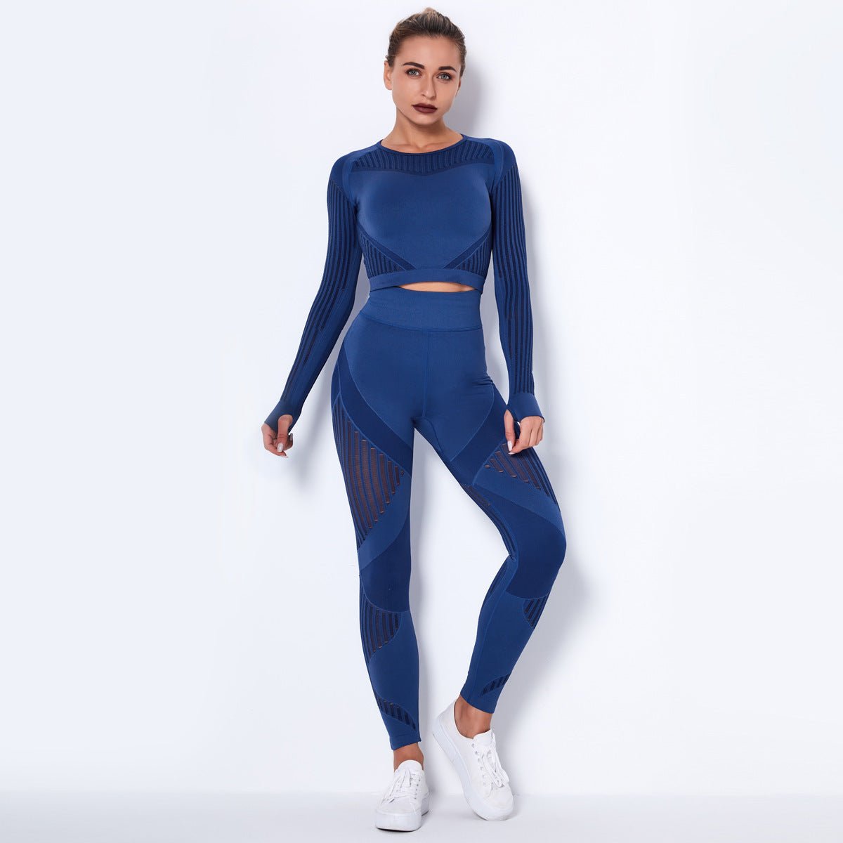 Seamless Knitted Absorbent Yoga Long - Sleeved Suit Yoga WearsuitSports Clothings