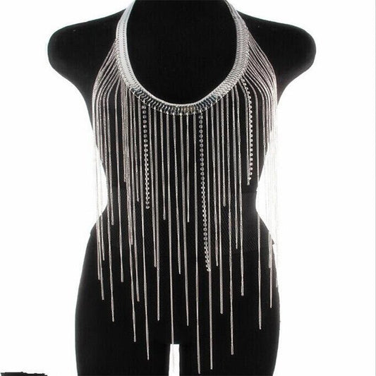 Sexy tassel long body chainBody Chain