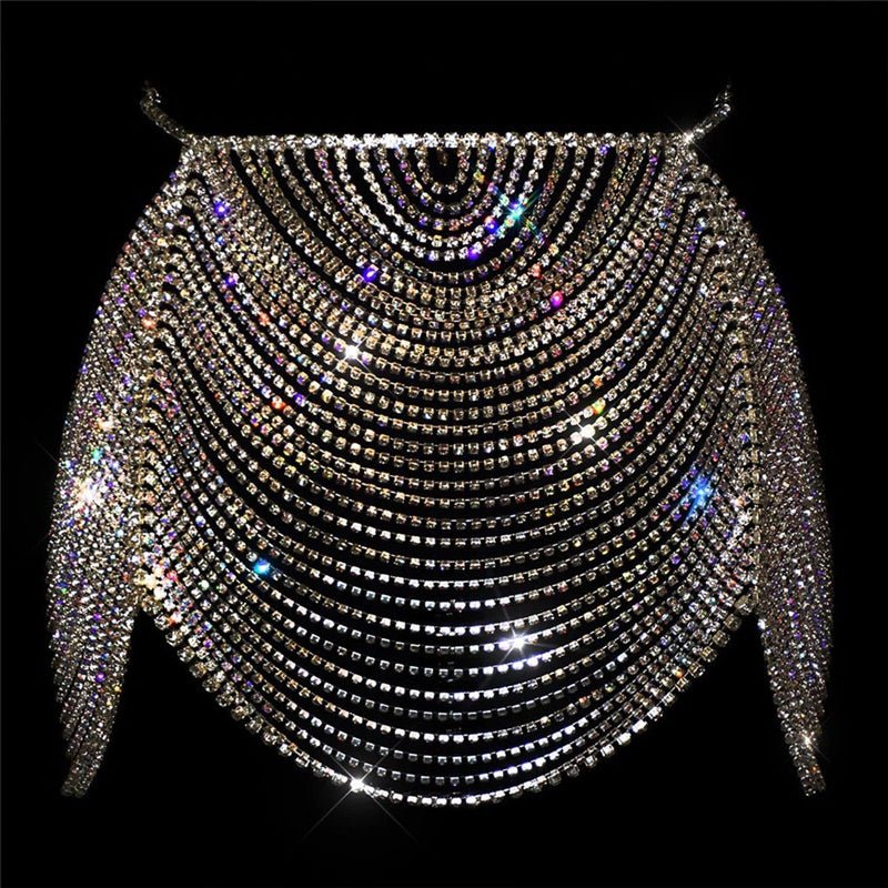 Shiny Multilayer Rhinestone Body Chain NightclubBody Chain