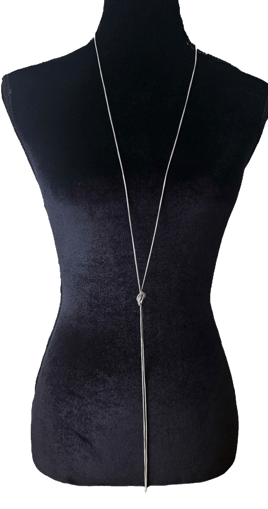 Silver Rose Snake Chain BackDrop NecklaceNecklace