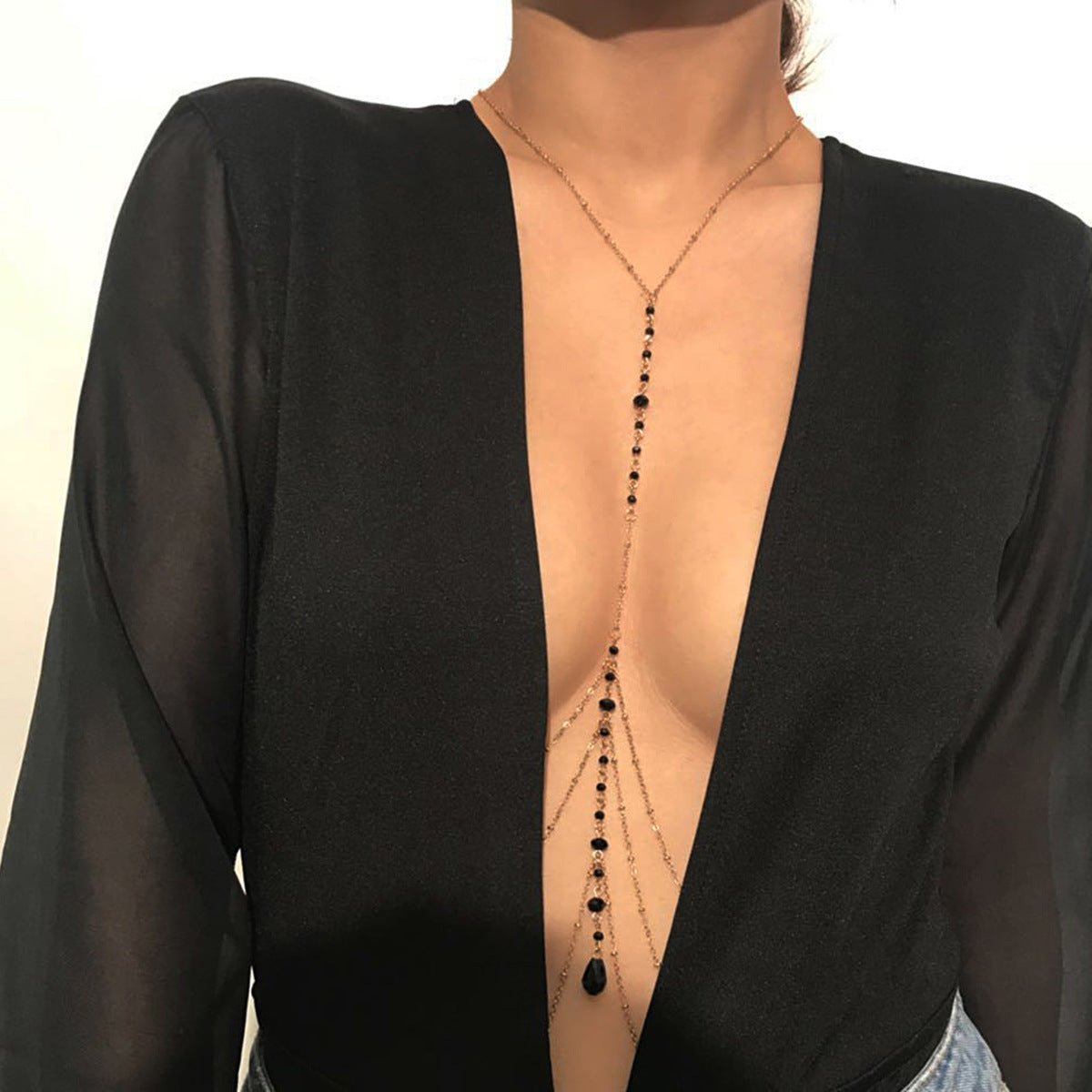 Simple personality tassel body chainBody Chain