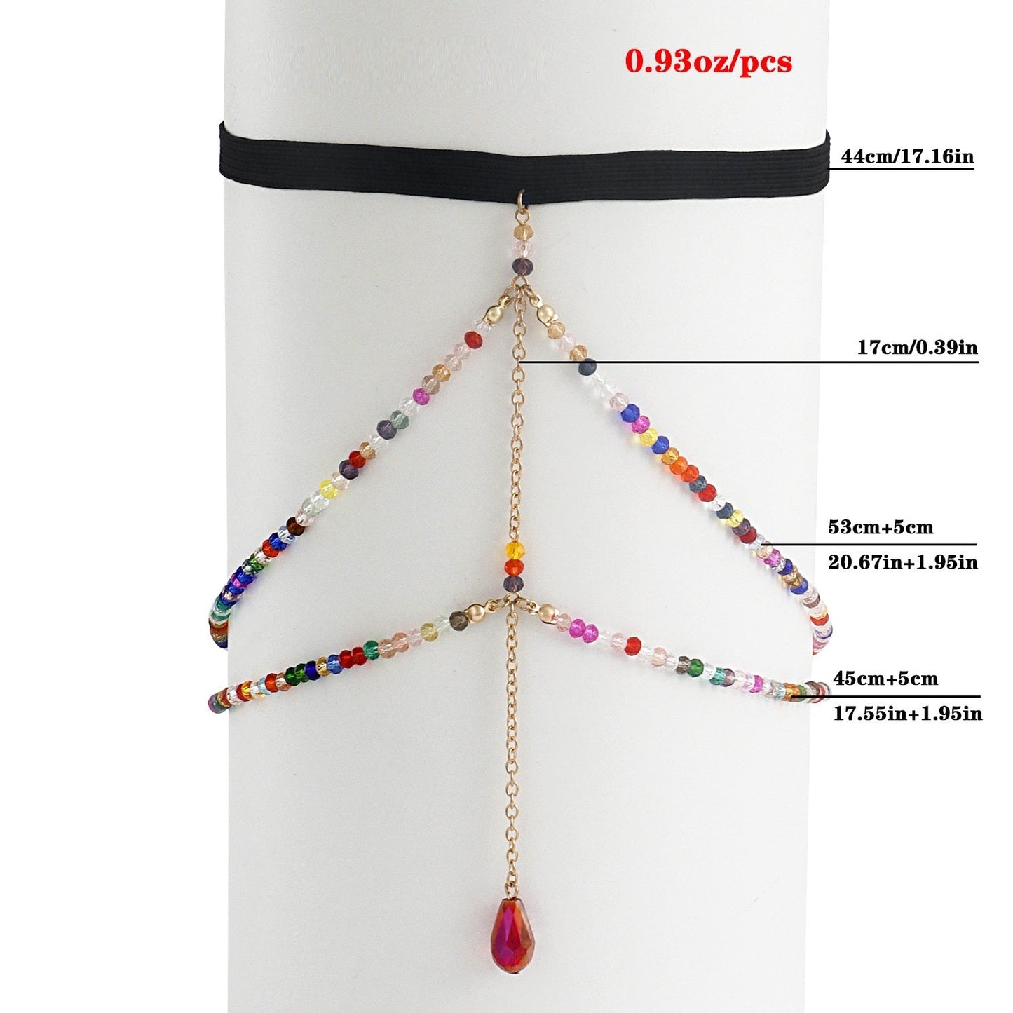 Thigh Ring Colorful Crystal Beads Casual Body ChainThigh Chain