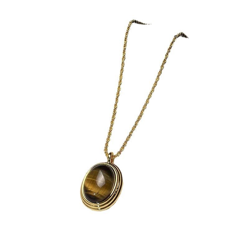 Tiger Eye Necklace Retro MinorityNecklace