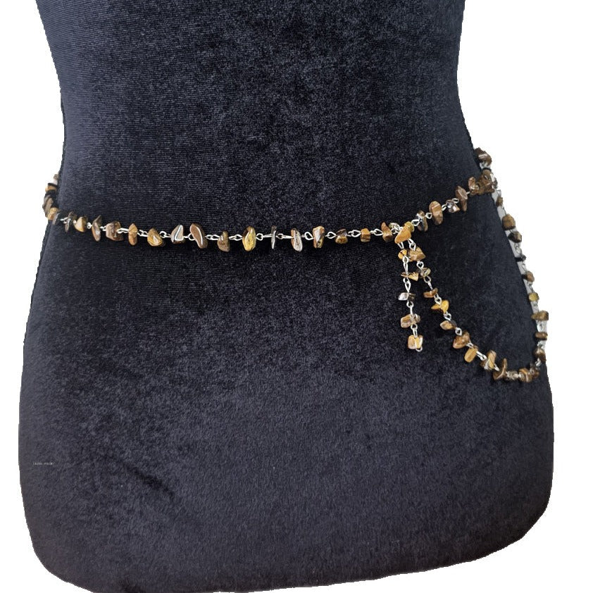 Tigers Eye Beaded Gemstone Waist Chainwaist chain