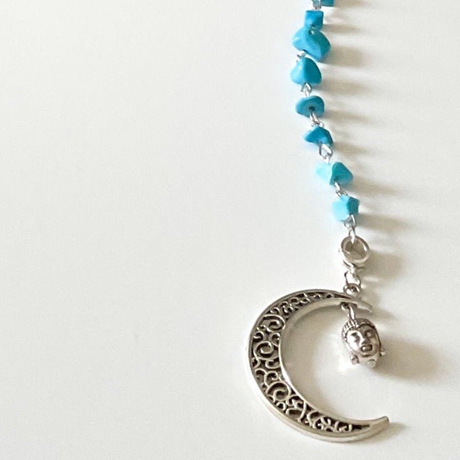 Turquoise waist chain with silver Moonbody jewelry