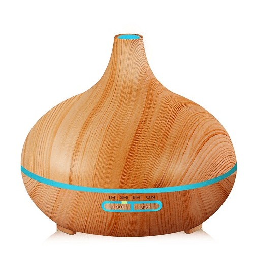 Ultrasonic Aroma Diffuser Humidifier Wood GrainWellness Product