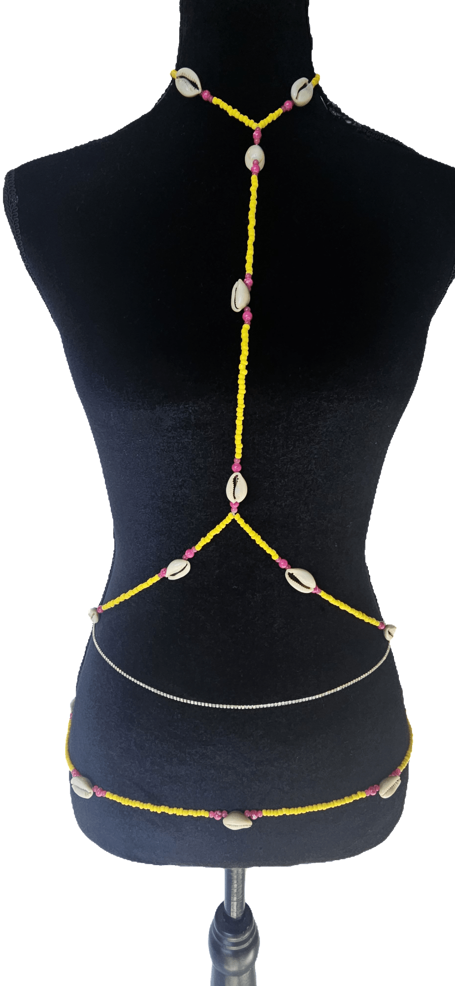 Vibrant Yellow Waist Bead Body ChainWaist bead body chain