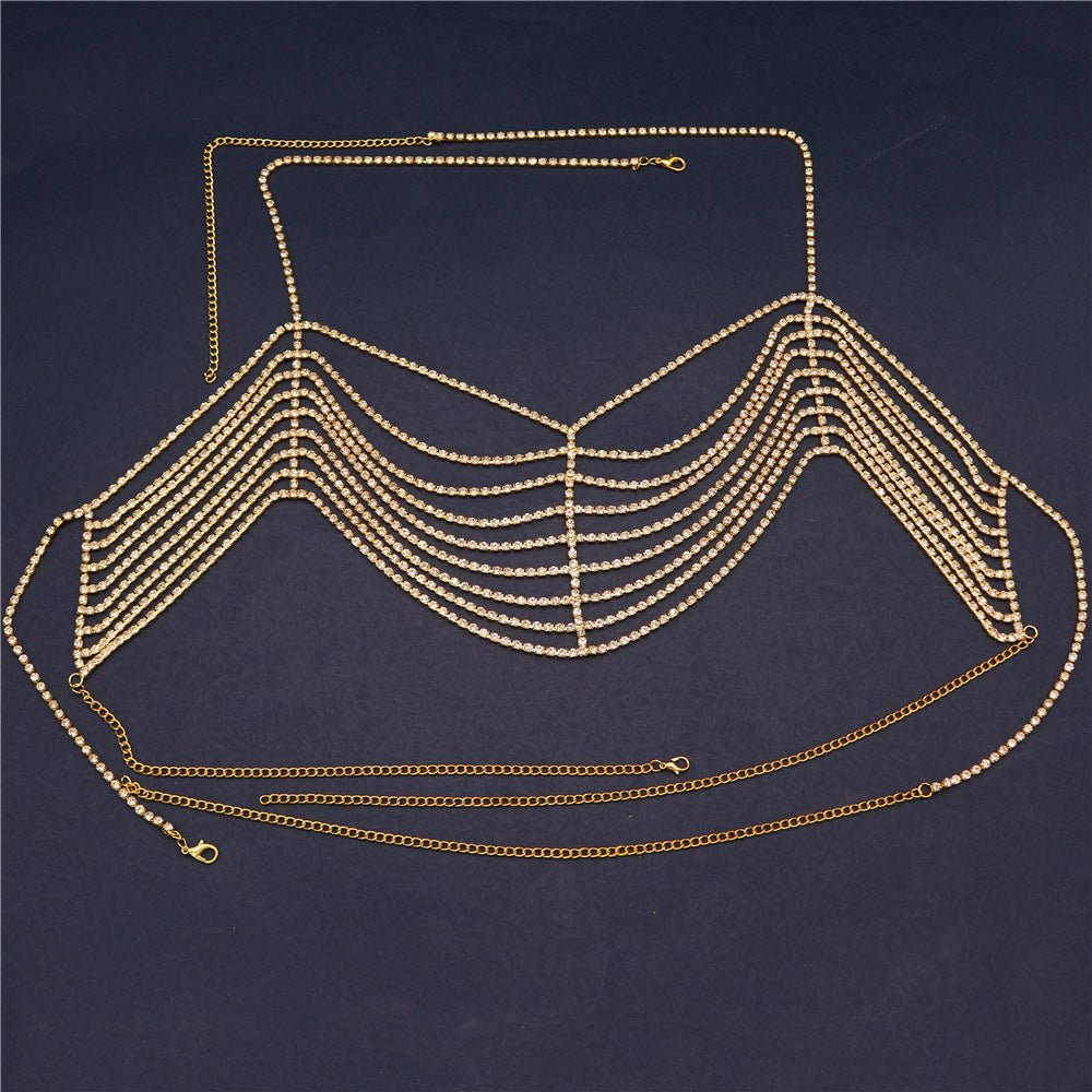 Women's Fashion Rhinestone Bra Body ChainAnklets