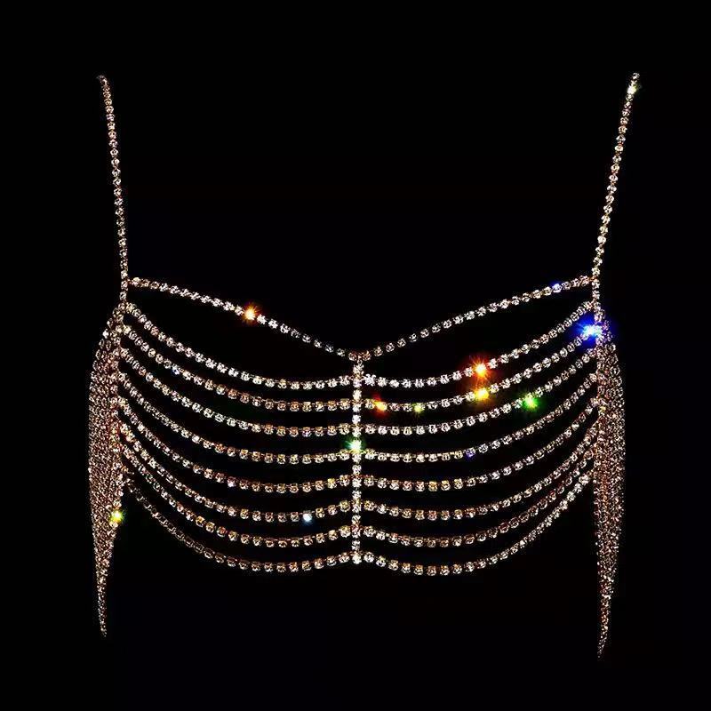 Women's Fashion Rhinestone Bra Body ChainAnklets